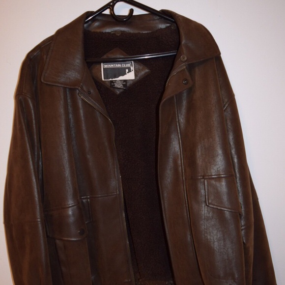 mountain club Jackets & Coats Brown Leather Jacket Poshmark